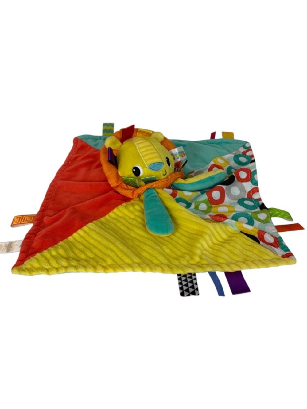 Bright Starts Taggies Lion Lovey Security Blanket Babies Polyester Multi-Color - Picture 6 of 10